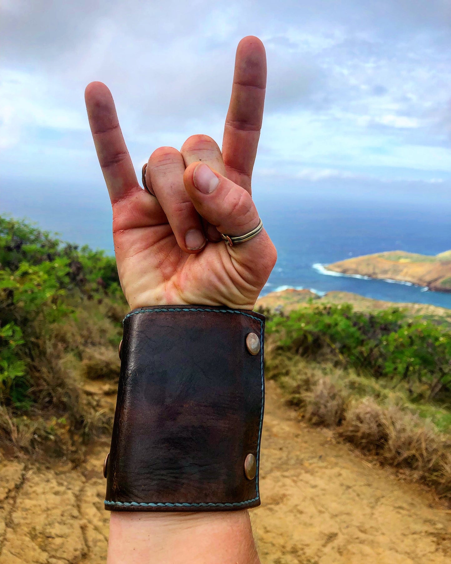 Lined | In Dark Brown | The Wearable Wallet