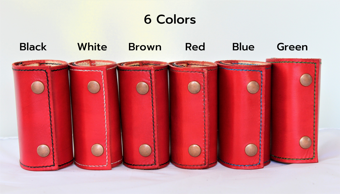 In Red | Silver Snaps | The Wearable Wallet