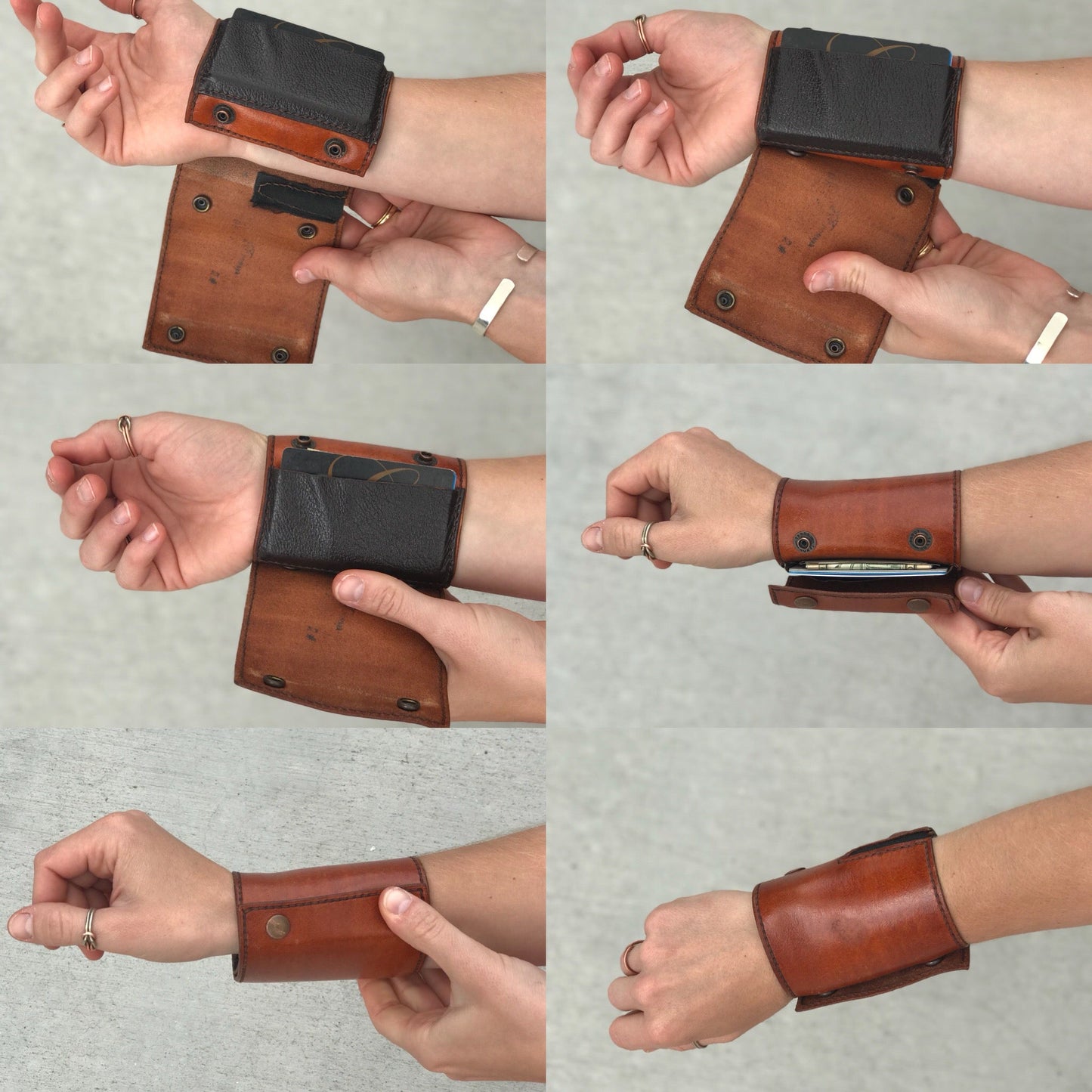 Lined | In Dark Brown | The Wearable Wallet