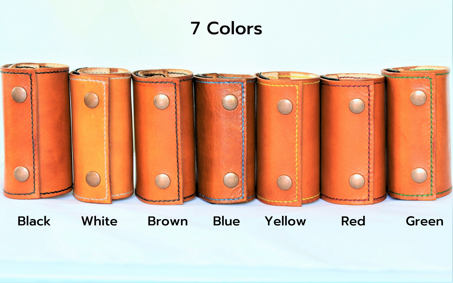 In Tan | Matte Black Snaps | The Wearable Wallet