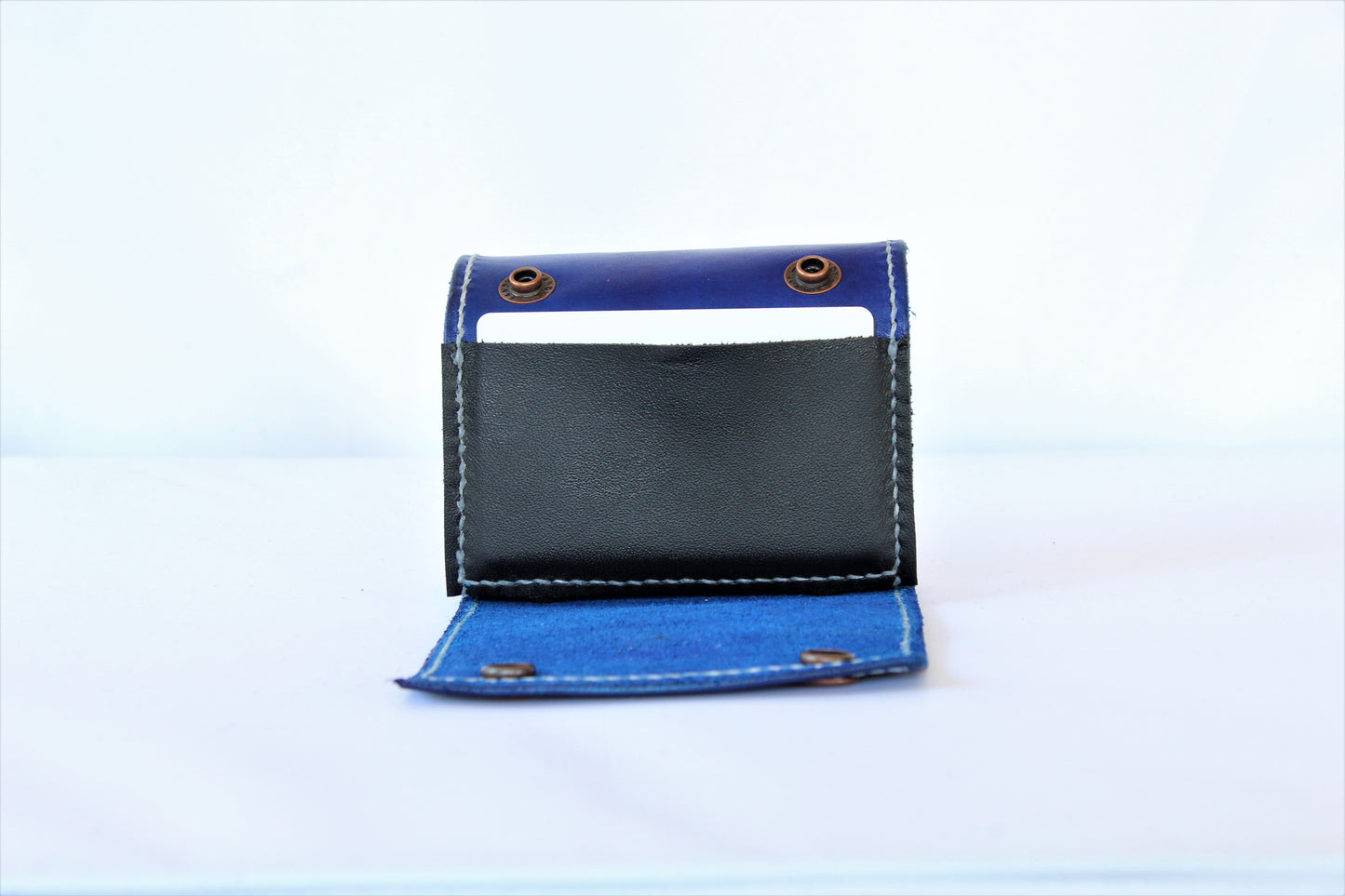 In Blue | Silver Snaps | The Wearable Wallet