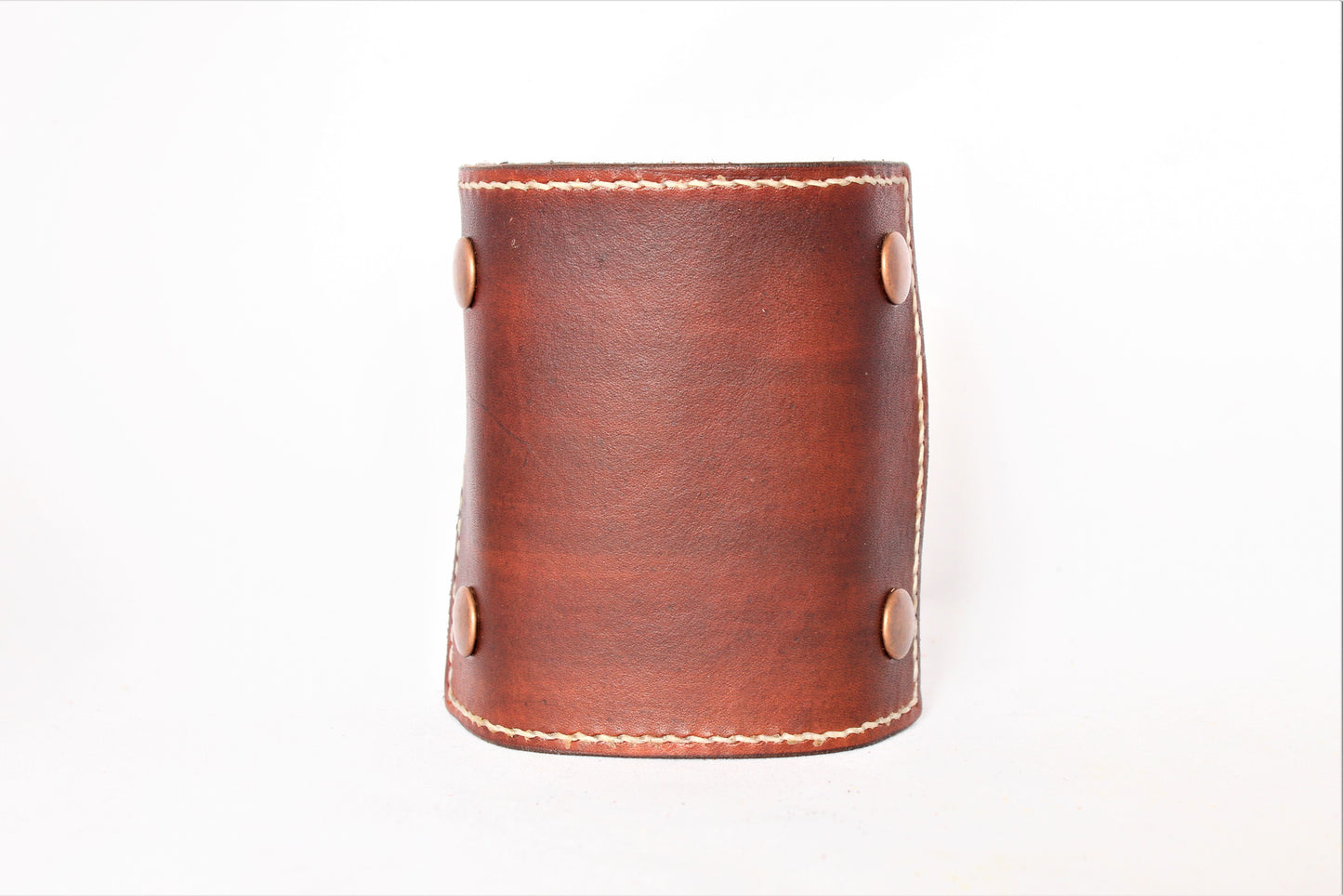 In Dark Brown | Matte Black Snaps | The Wearable Wallet