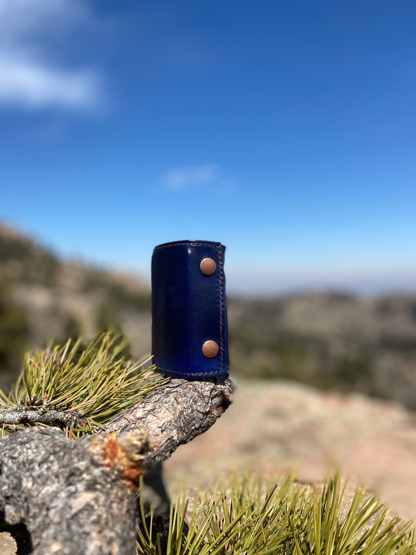 Lined | In Blue | The Wearable Wallet