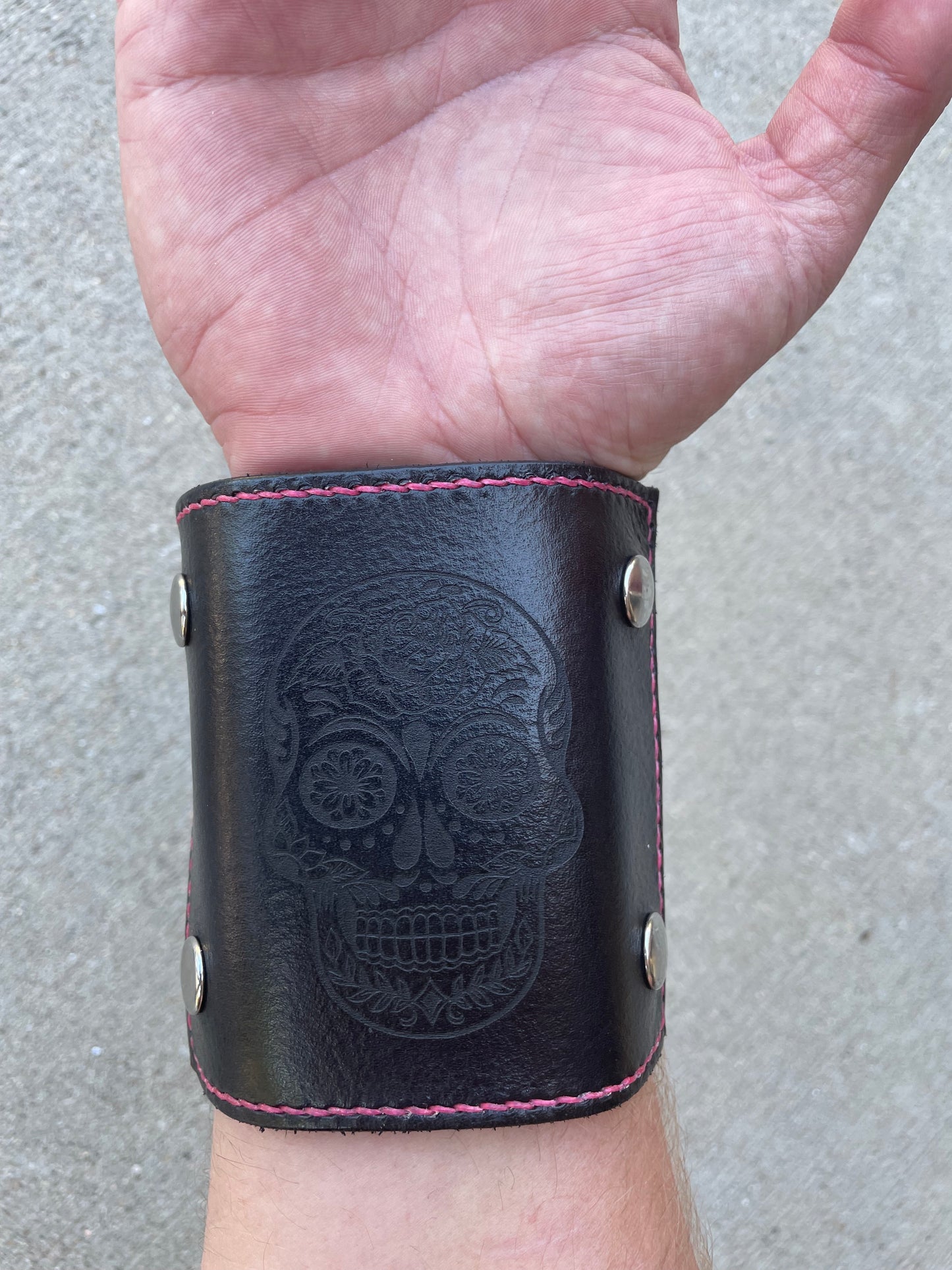 Engraved | Sugar Skull | The Wearable Wallet